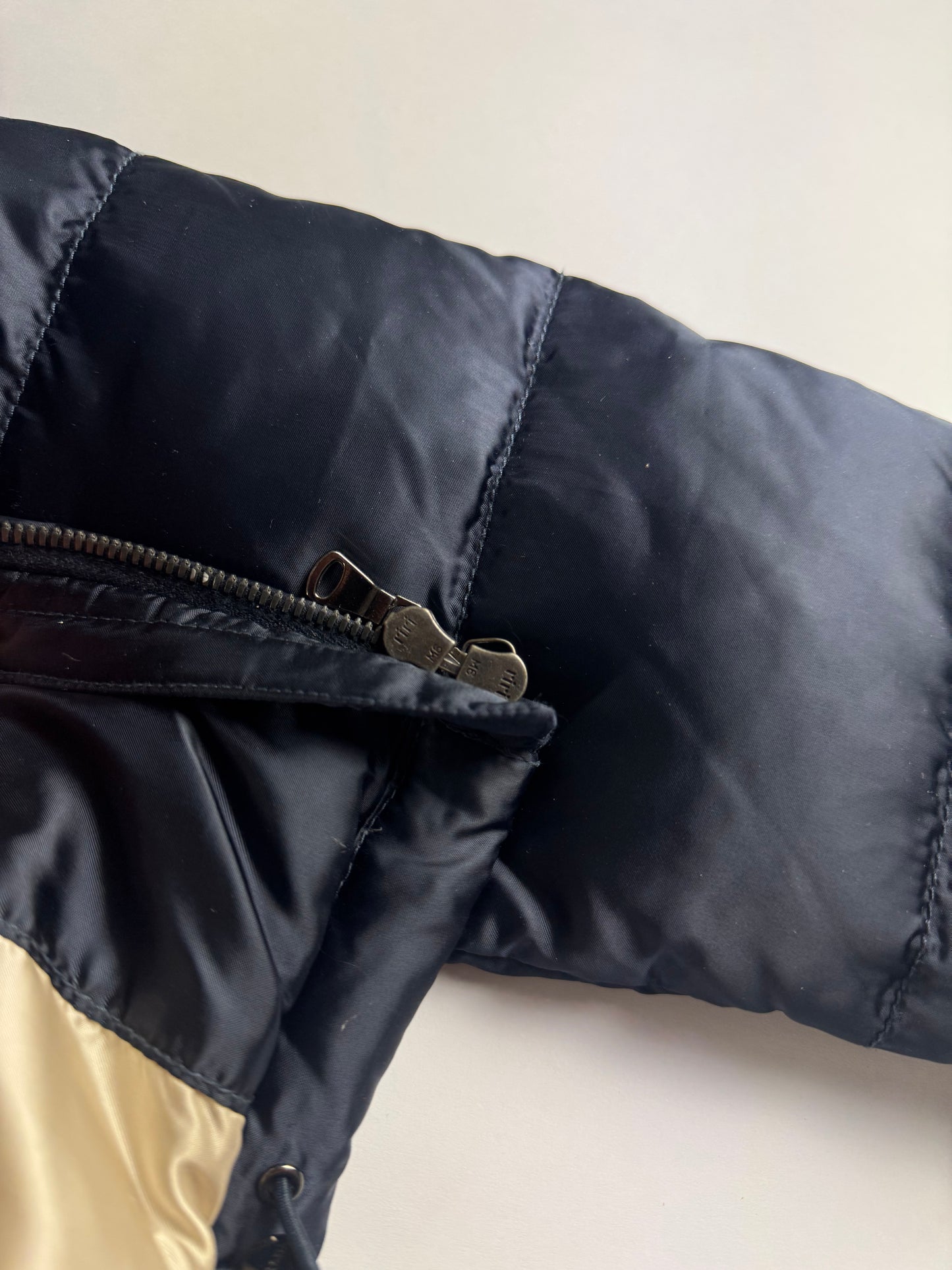 Prada Milano Triangle Logo Navy Puffer Turtleneck Jacket FW 2010 - S