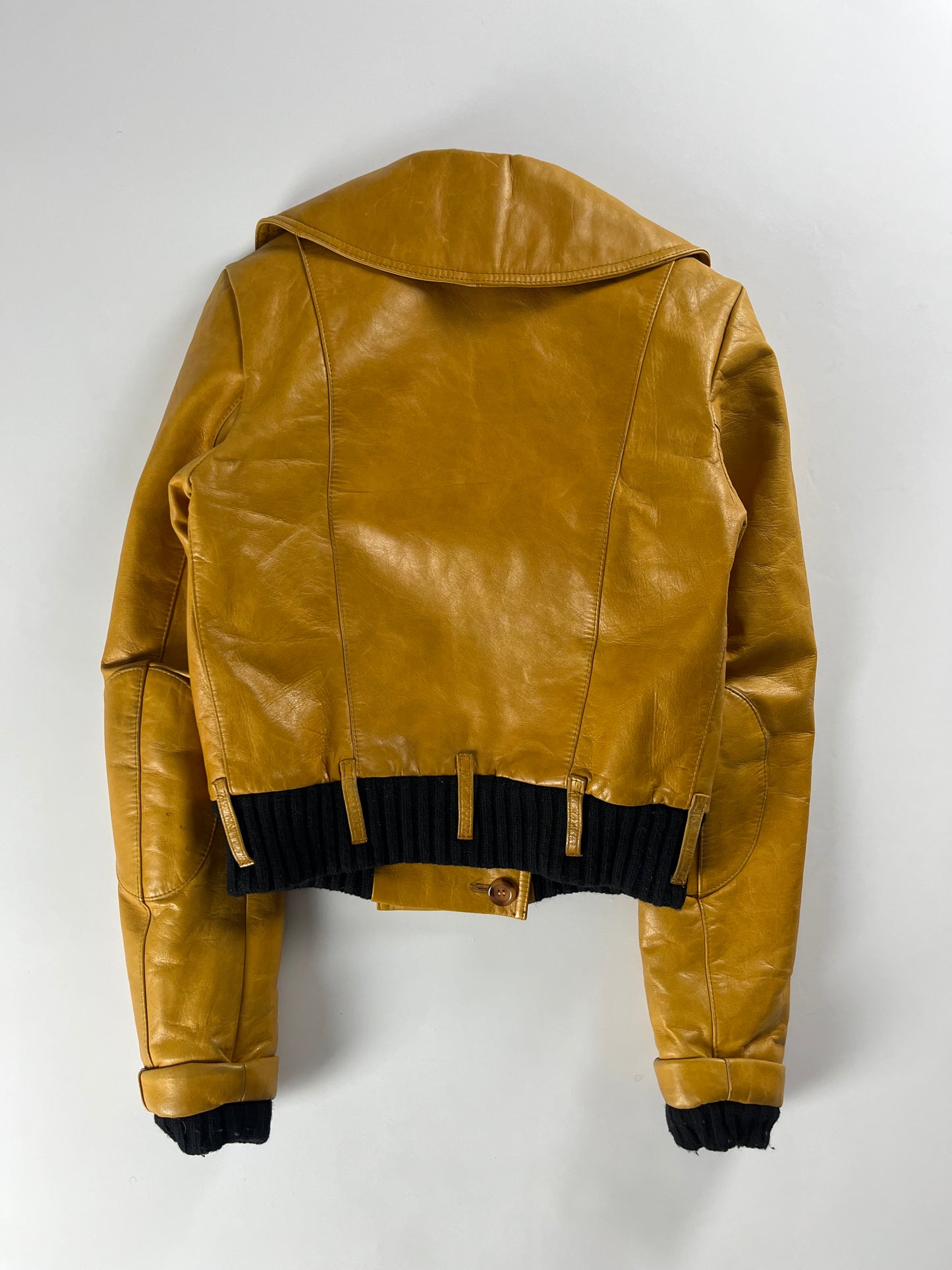 Balenciaga Nicolas Ghesquière Yellow Leather Jacket FW 2002 - S