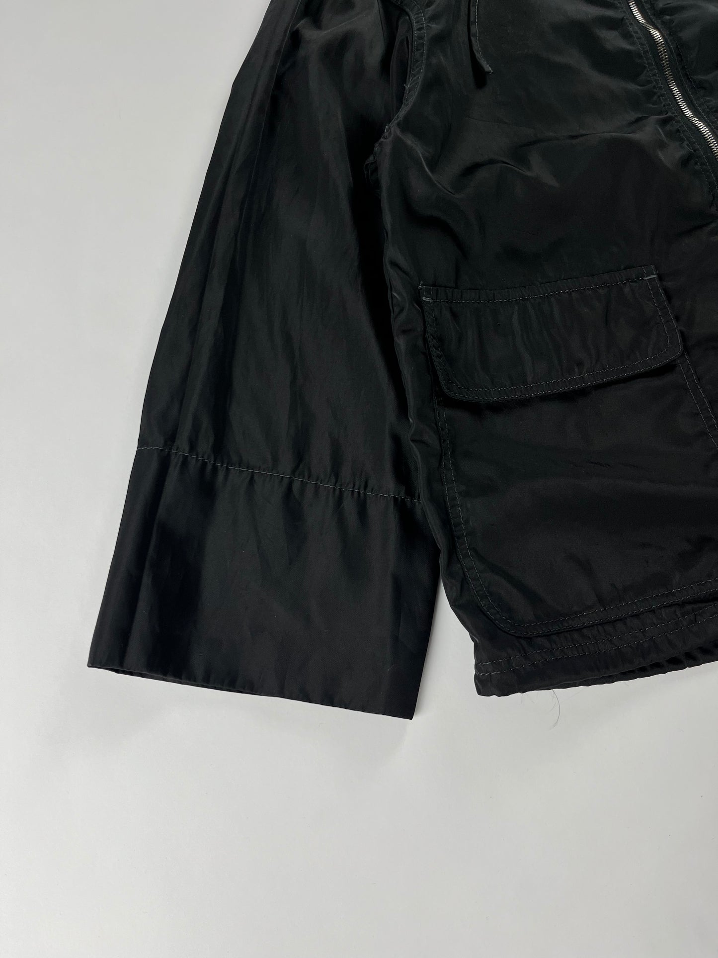 Prada Black Capo Windbreaker Jacket 2000s - S