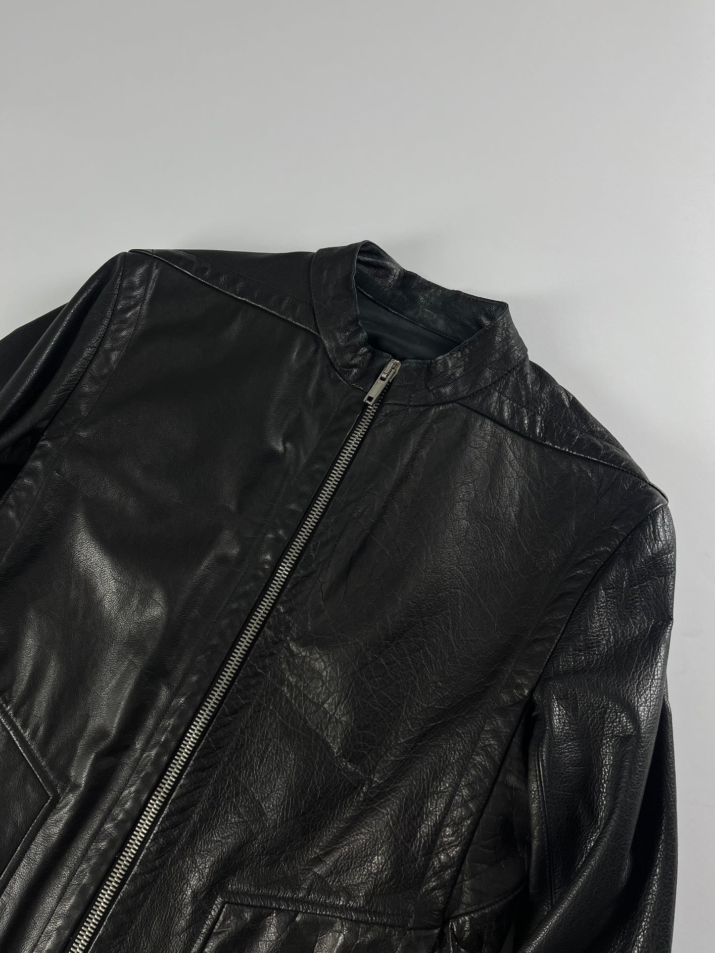 Rick Owens New Intarsia Sample Lamb Leather Jacket FW 2014 - M