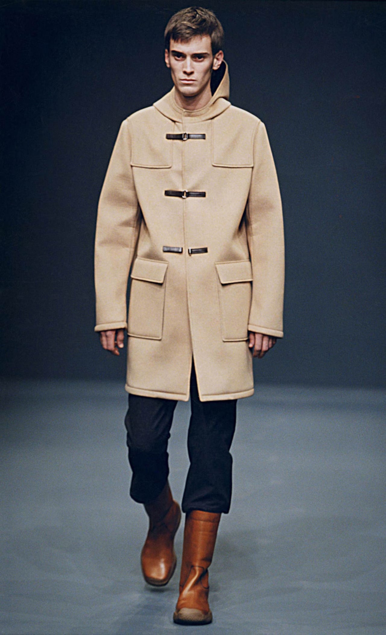 Prada Multi Belt Khaki Nylon Long Safari Coat FW 1999 - S