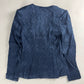 Yves Saint Laurent Rive Gauche Deep Blue Textured Plissé Set 1990s - S