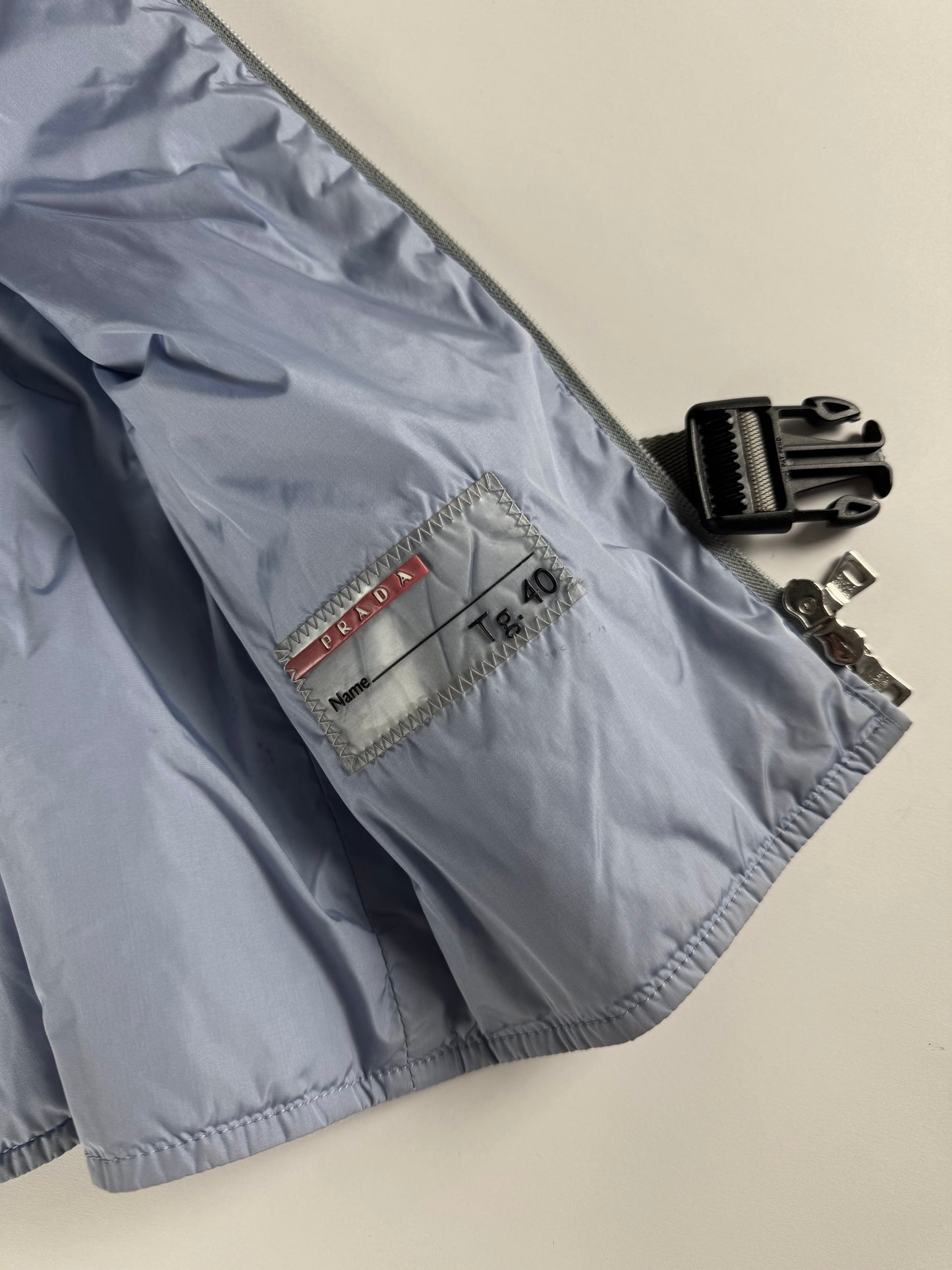 Prada Linea Rossa Baby Blue Back Mesh Vest SS 2000 - XS