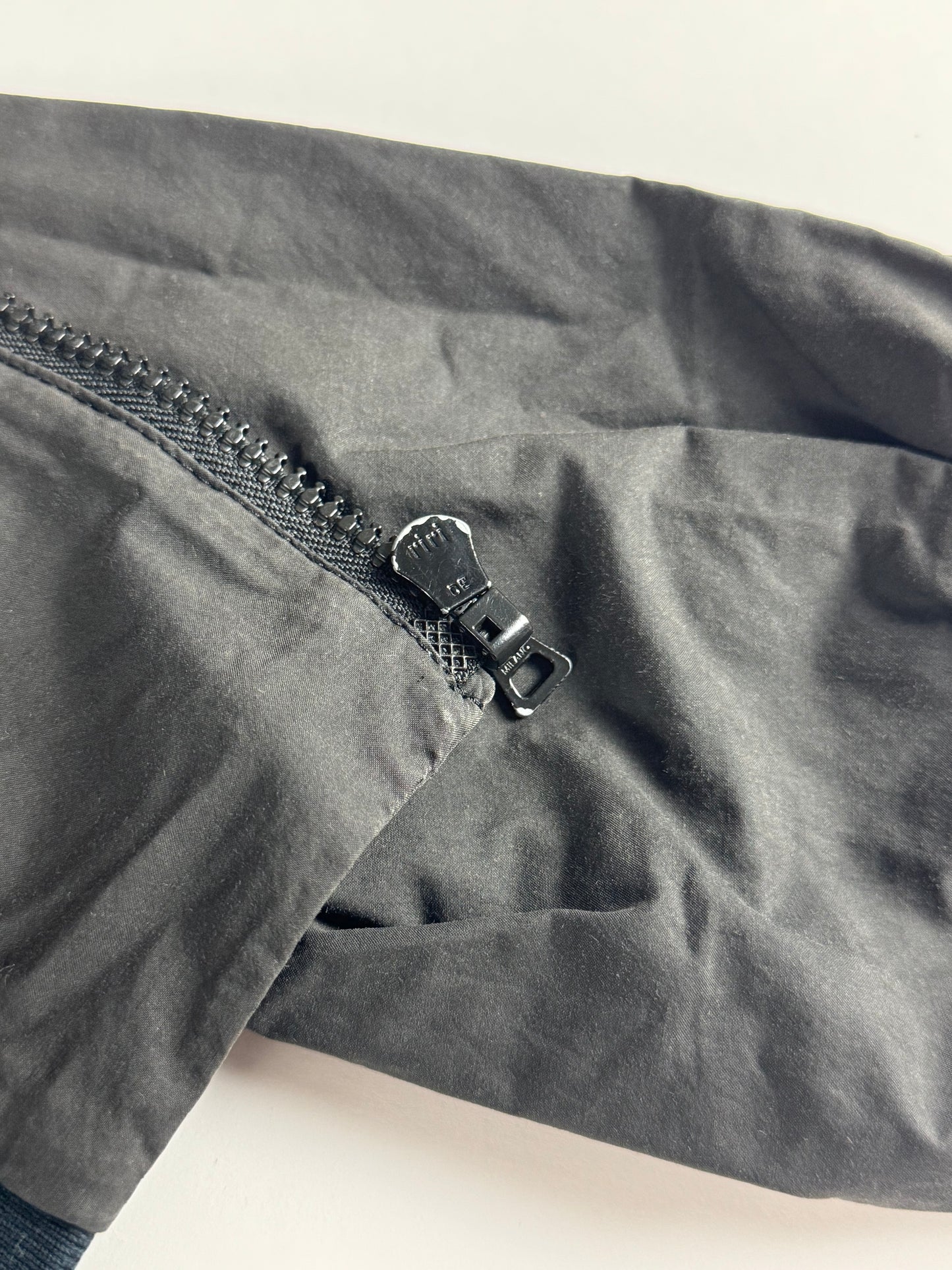 Prada Dark Grey Double Buttons High Collar Bomber Jacket SS 2007 - S