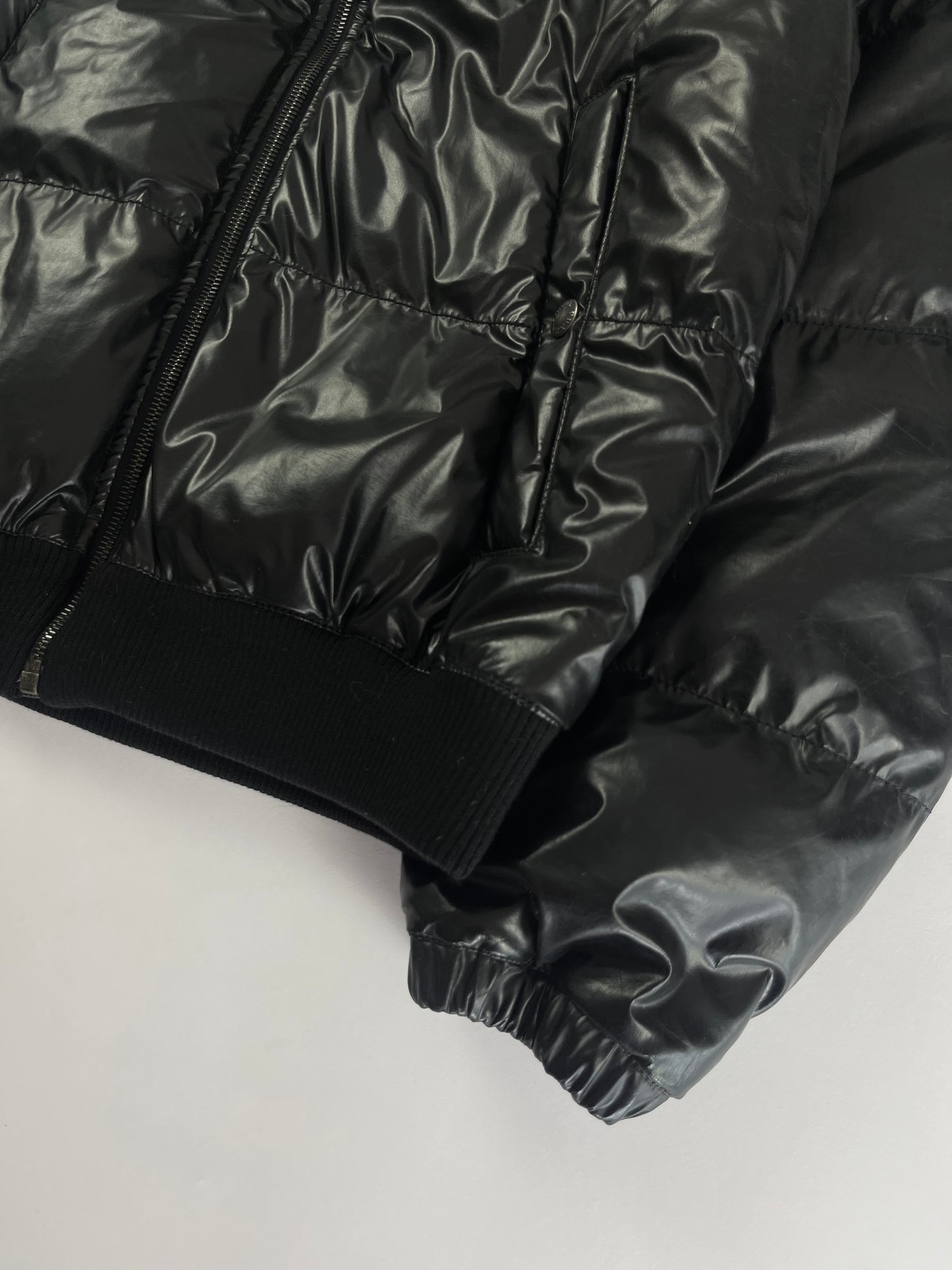 Prada Bright Black Nylon Puffer Jacket FW 2007 - M