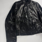 Gucci Tom Ford Dark Single Rider Stitched Panels Leather Jacket 2000s - M