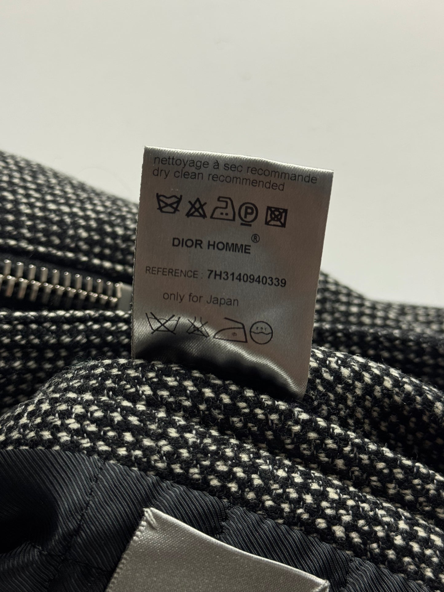 Dior Homme Wool Navigate Leather Belted Collar Bomber Jacket FW 2007 - L