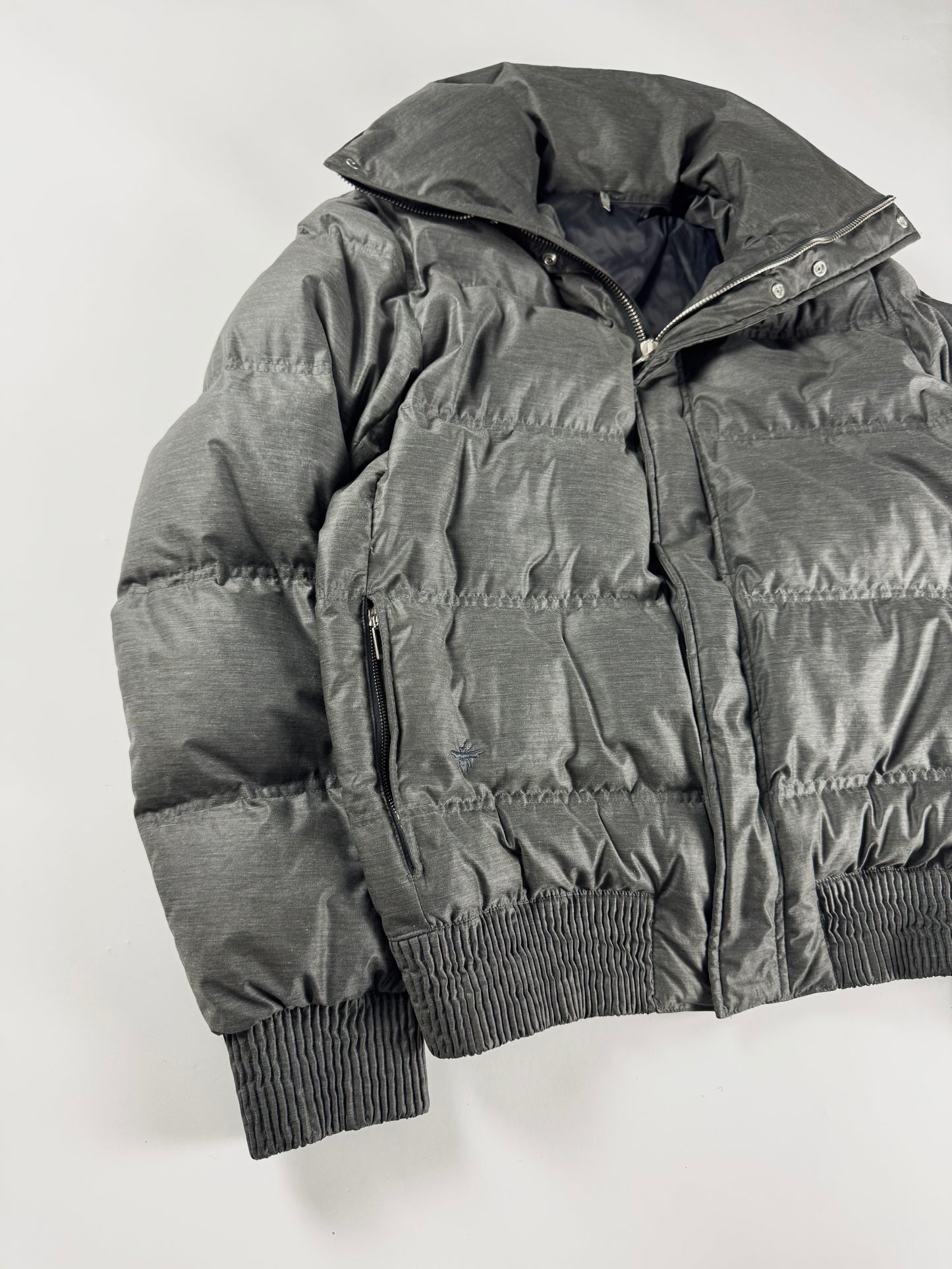 Dior Homme Grey Down Bomber  Funnel Neck Jacket FW 2010 - L