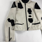 Louis Vuitton Sample White Leather Black Multi Patch Logo Badge Racer Jacket FW 2017 - S