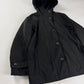 Prada Black Hooded Button Front Parka Coat 2000s - S