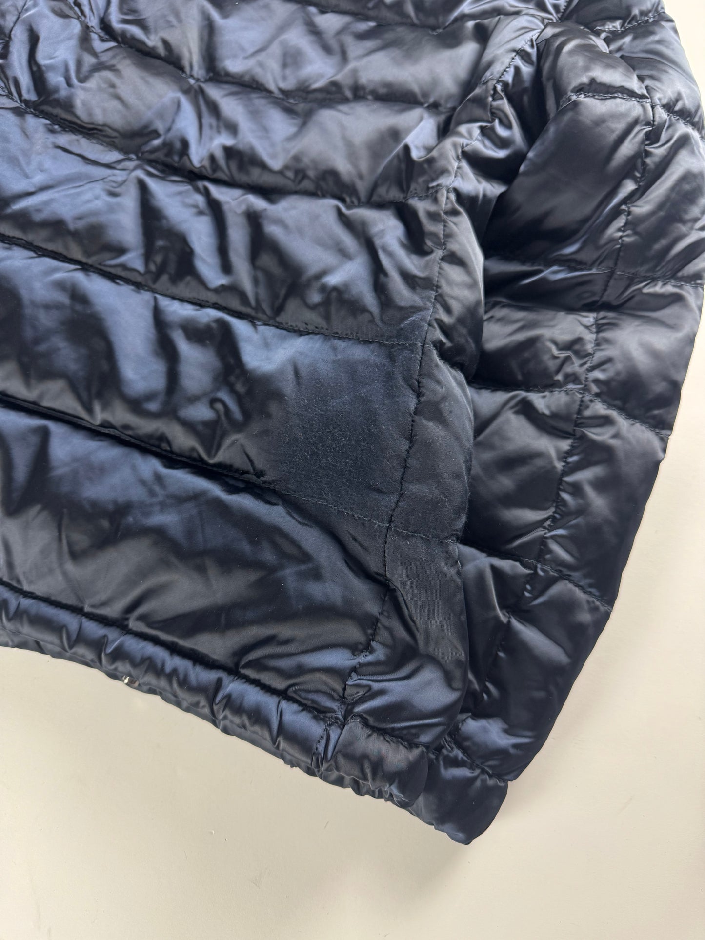 Prada Milano Triangle Logo Navy Puffer Turtleneck Jacket FW 2010 - S