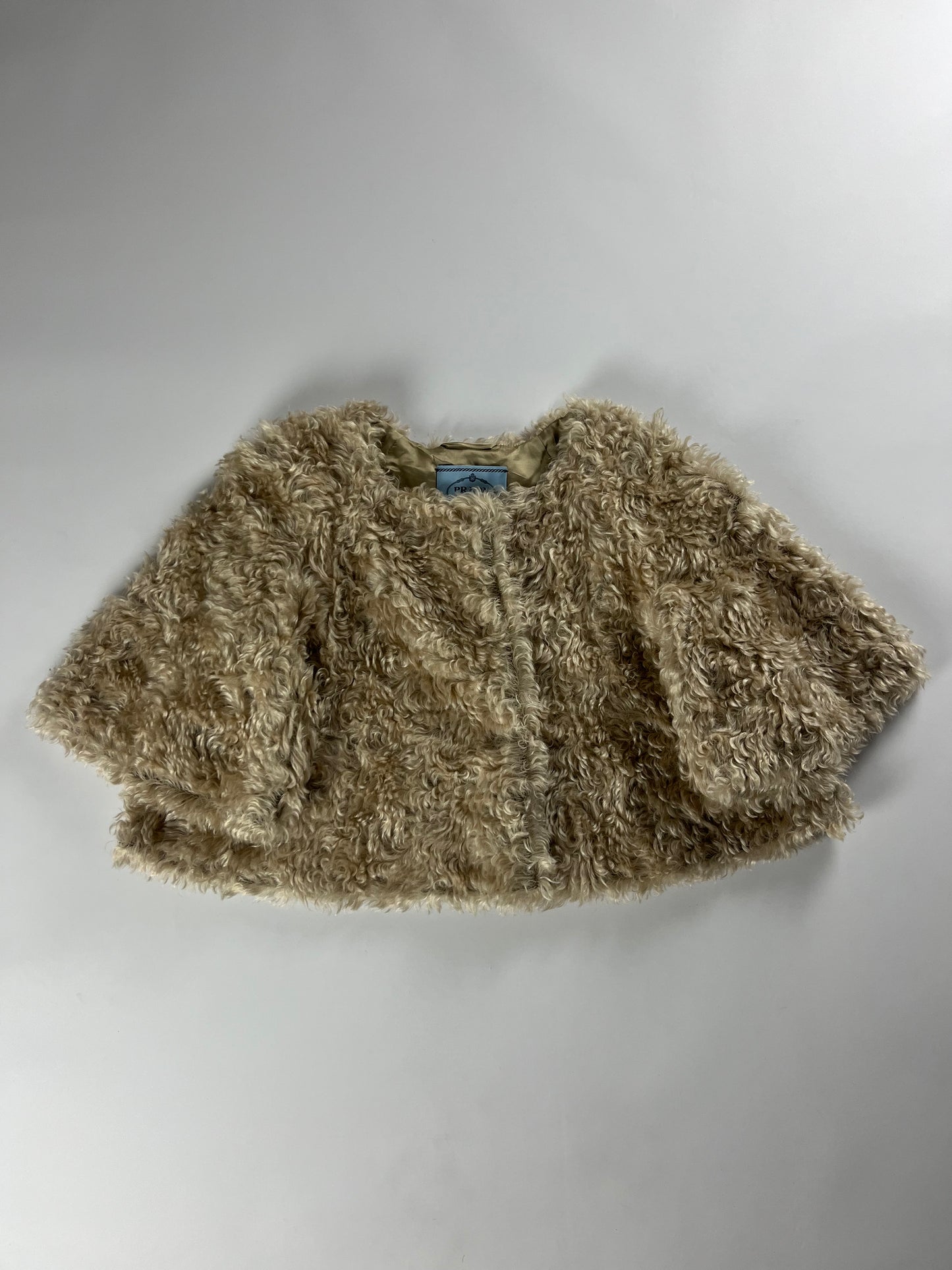 Prada Cream Mohair Scoop Neck Crop Top FW 2011 - S