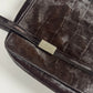 Gucci Tom Ford Brown Crocodile Cut Pattern Pony Hair Shoulder Bag FW 1996 - OS