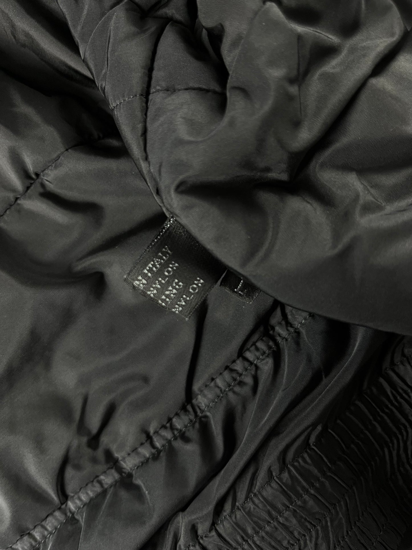 Prada khaki Convertible Hood Strapped Nylon Jacket FW 1998 - L