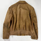 Miu Miu Camel Tan Leather Bomber Pointed Collar Jacket 2000s - M