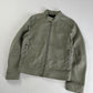 Prada Light Grey Modern Strapped Double Zip Nylon Moto Jacket SS 2000 - M