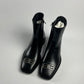 Balenciaga Square Toe Silver BB Rim Leather Ankle Boots FW 2019 - 40 EU
