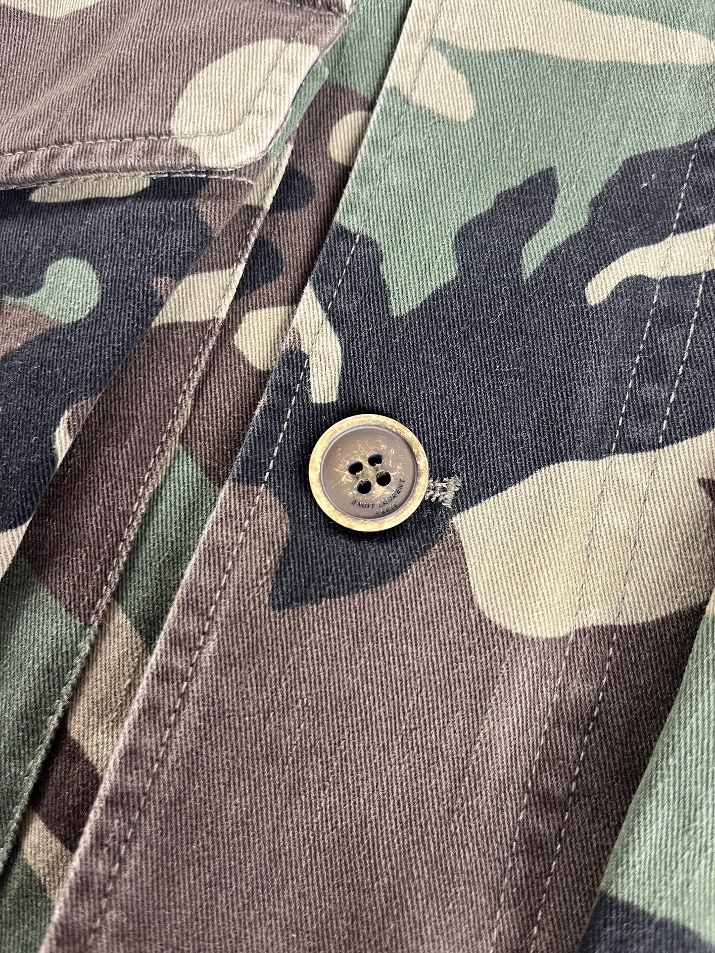 Saint Laurent Sample Military Camo Vest SS 2016 - M