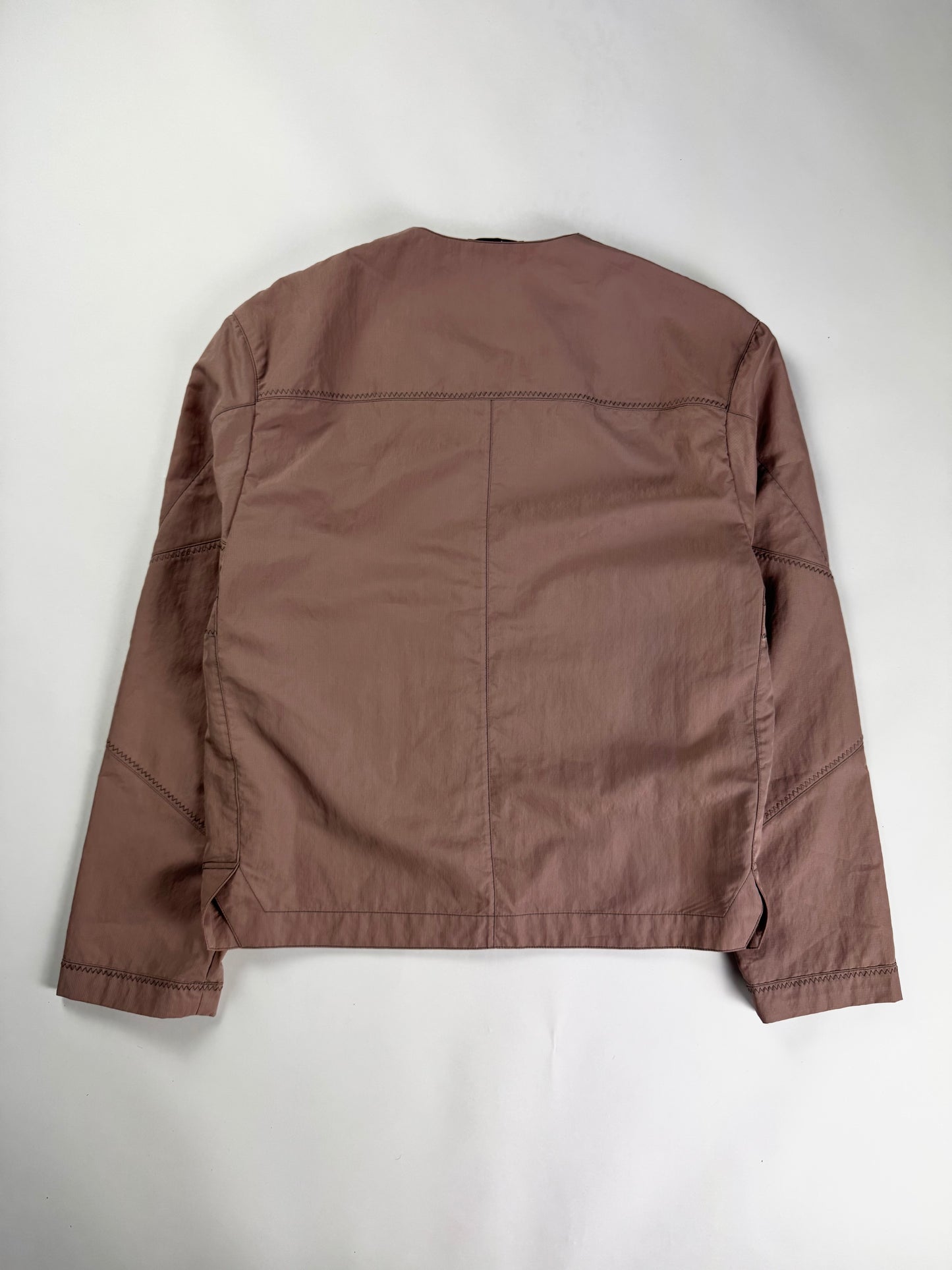 Hermès Sample Pink Lightweight V Neck Blouson Exposed Stitching SS 2022 - M