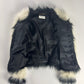 Saint Laurent Monochrome Cream Black Faux Fur Cropped Jacket FW 2021 - XS
