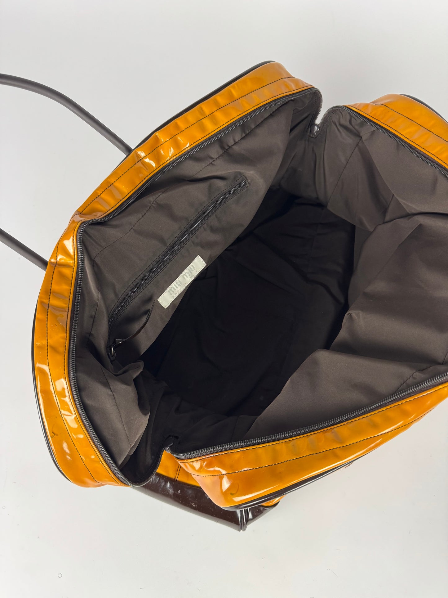 Miu Miu Bowling Oversize Patent Leather Bag 2000s - OS