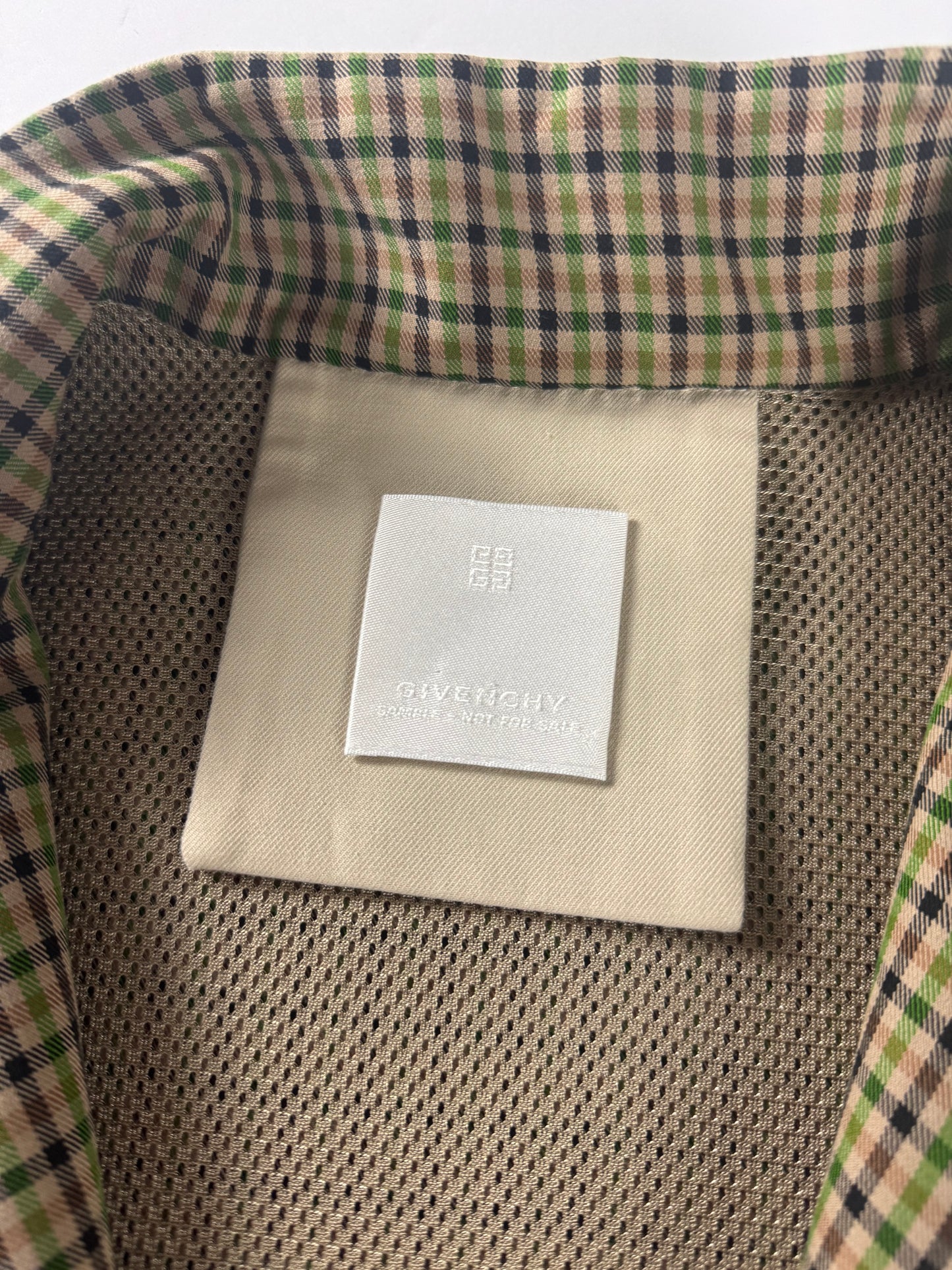 Givenchy Sample Inside Kilted Print Boxy Bomber Jacket SS 2024 - M