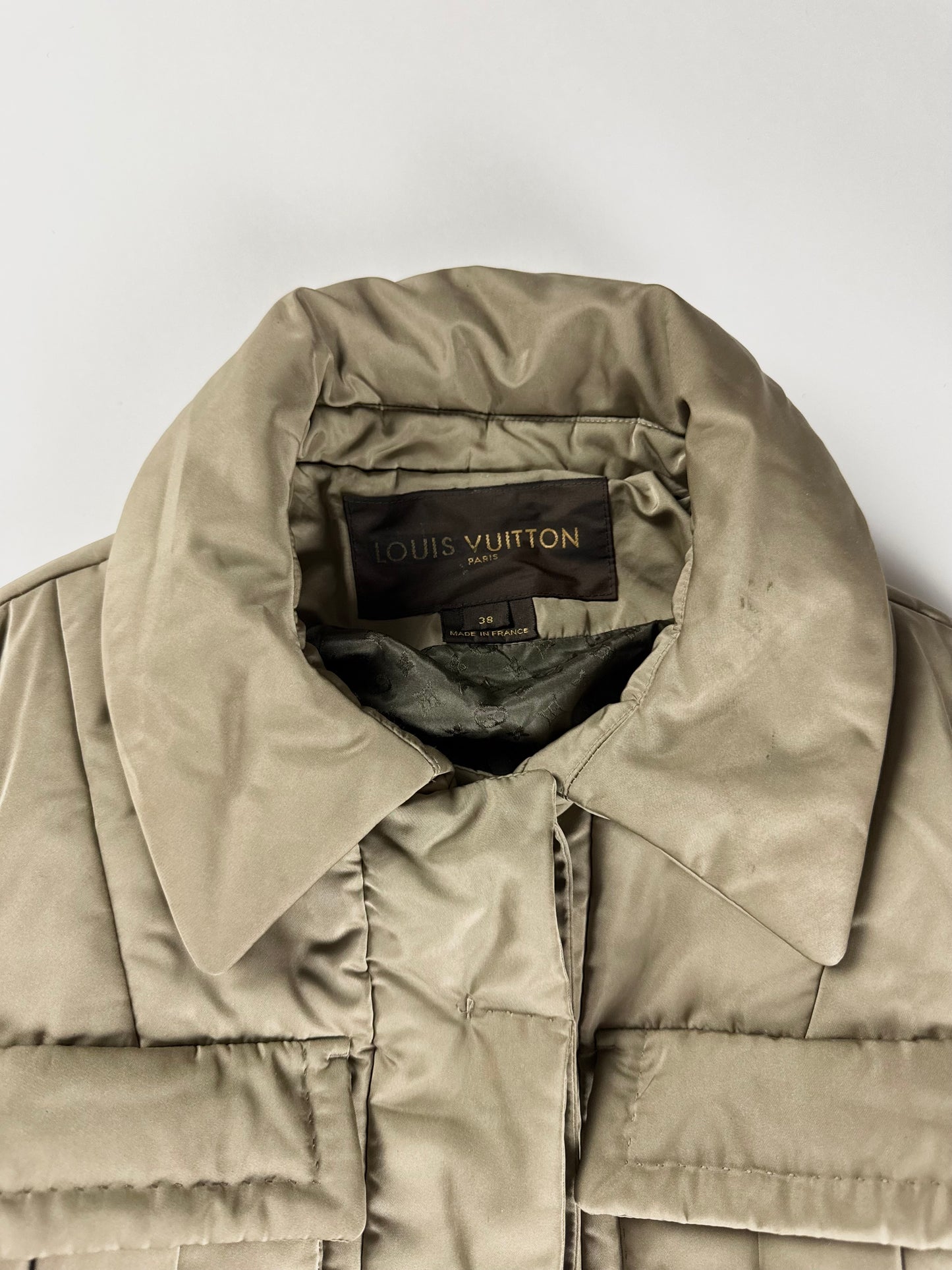 Louis Vuitton Leather Belted Saharienne Puffer Jacket FW 2008 - S