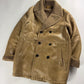 Prada Cream Tan Brown Double Breasted Shearling Leather Coat FW 2006 - L