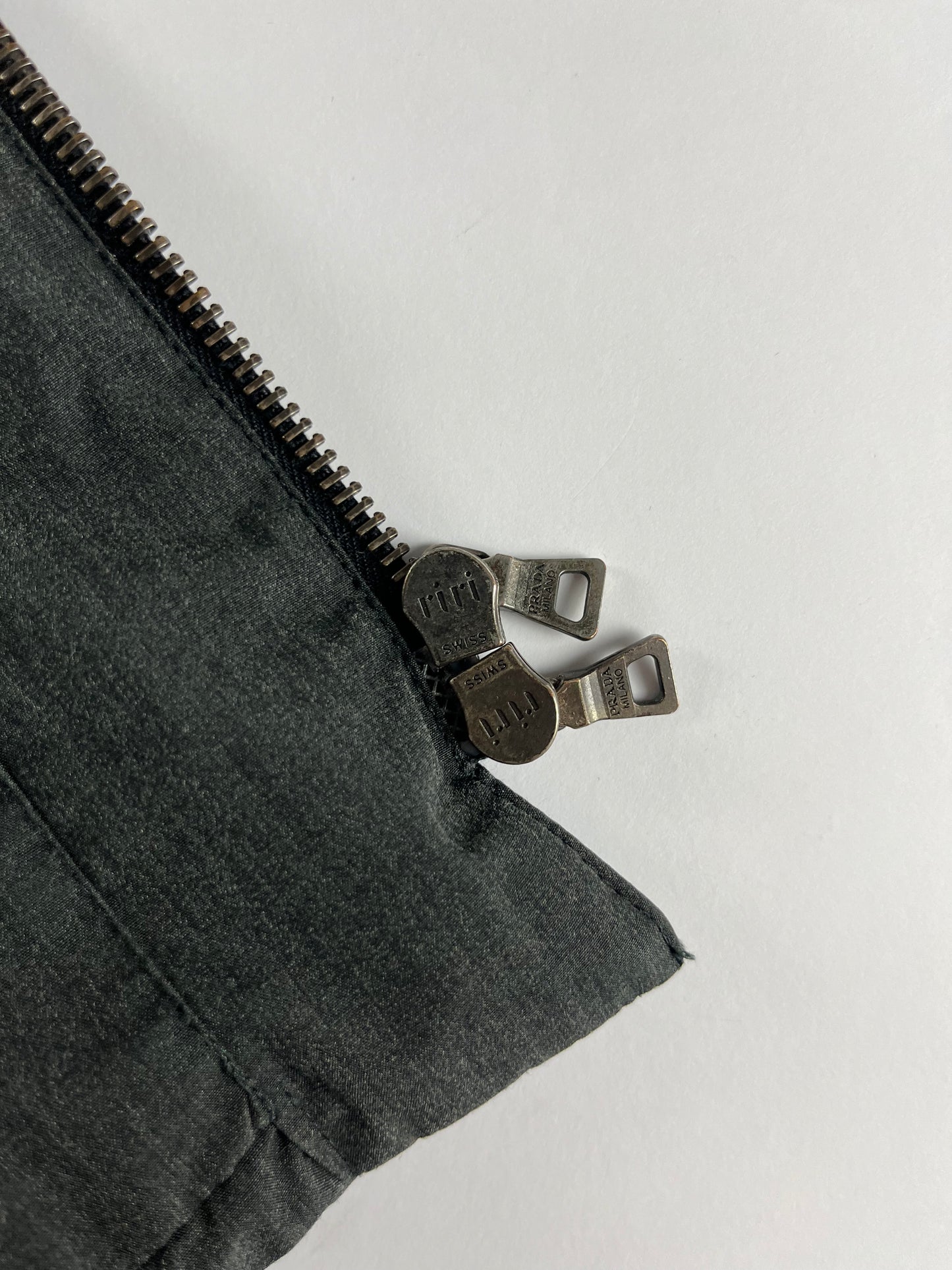 Prada Linea Rossa Smoke Grey Double Zip Jacket 2000s - M