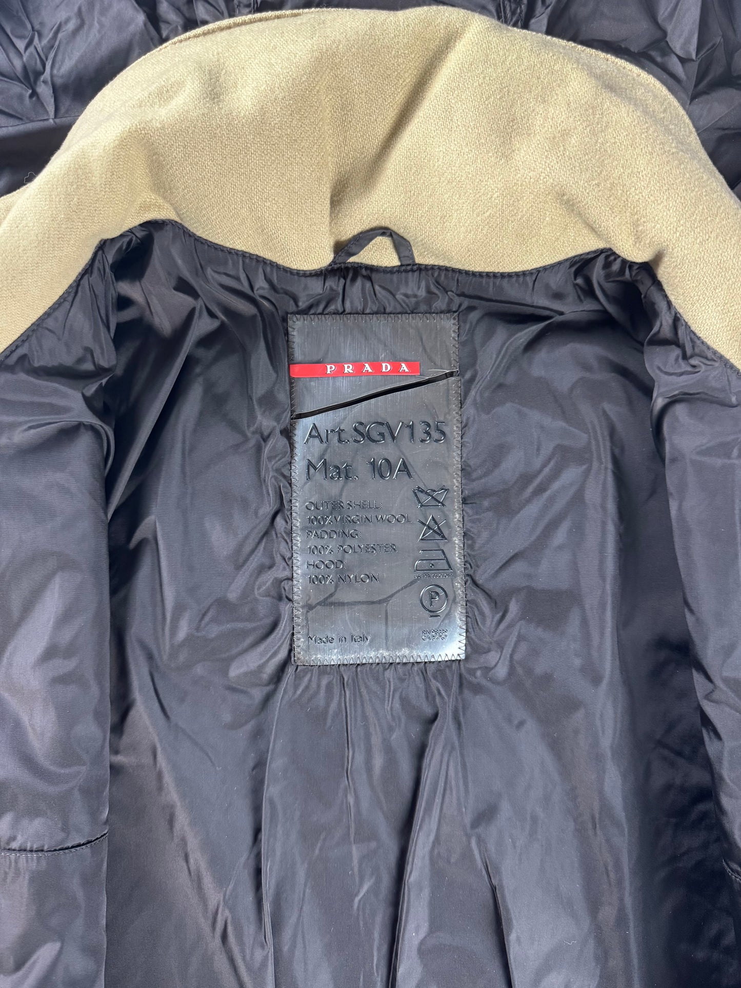 Prada Linea Rossa Camel Wool Coat FW 1999 - L