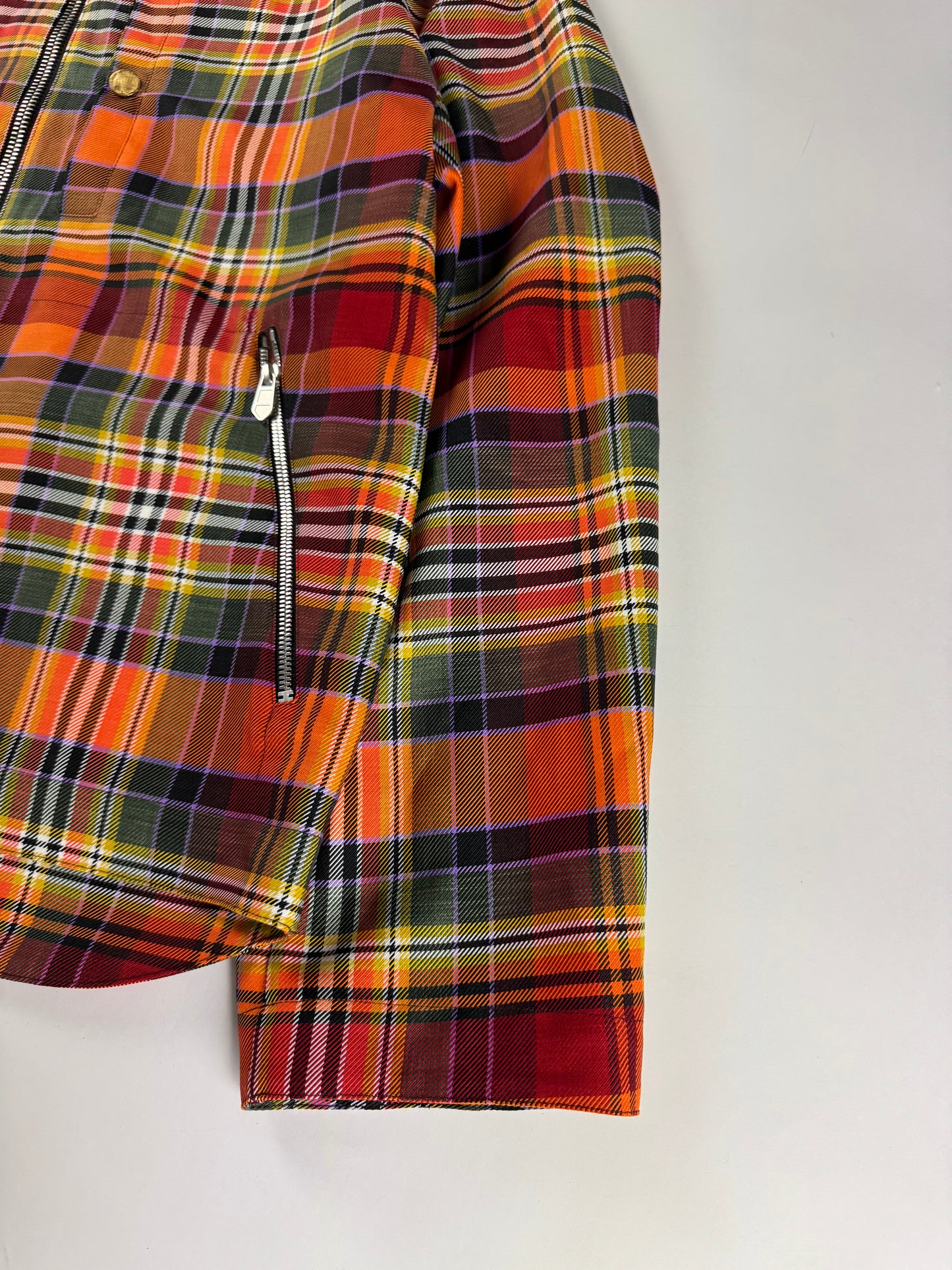 Hermès Sample Zip Up Plaid Tech Hooded Parka Jacket FW 2021 - M