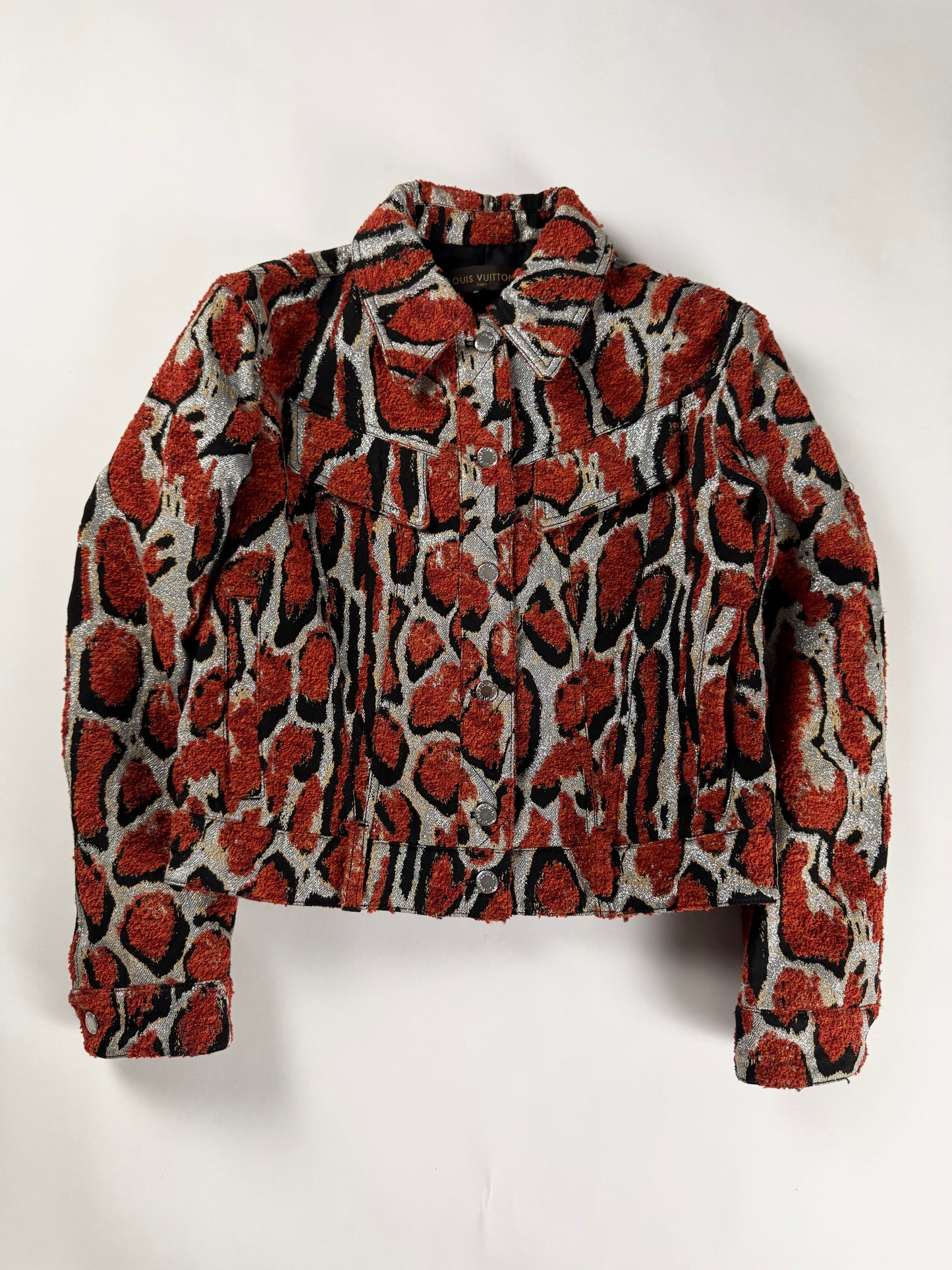 Louis Vuitton Sample Tribal Leopard Textured Print Jacket Resort 2018 - S