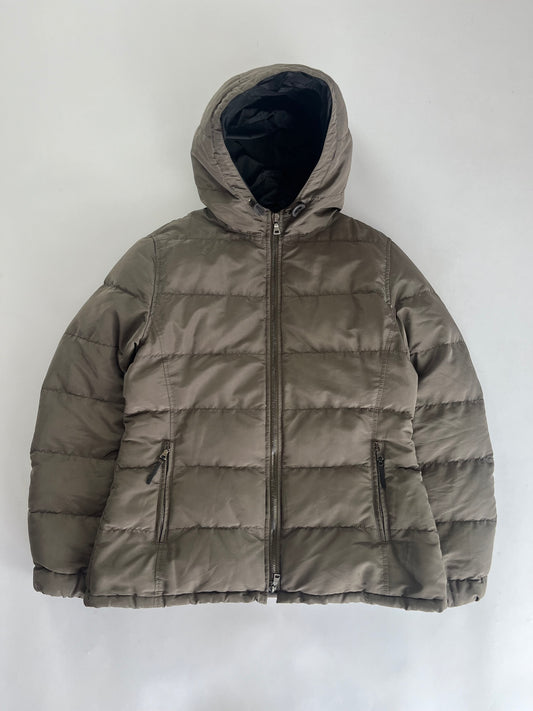 Prada Sand Nylon Puffer Jacket 2000s - M