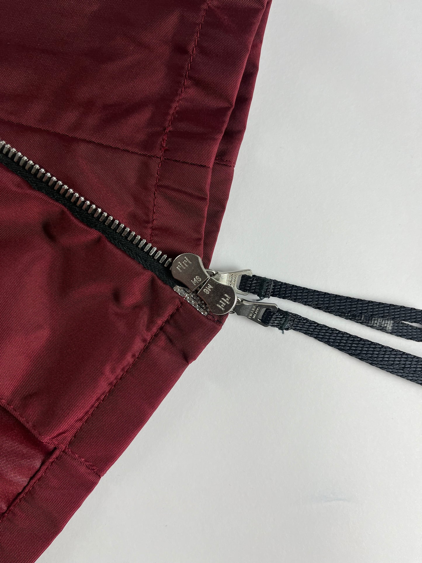 Prada Red Back Mesh Nylon Trucker Jacket SS 1999 - XS