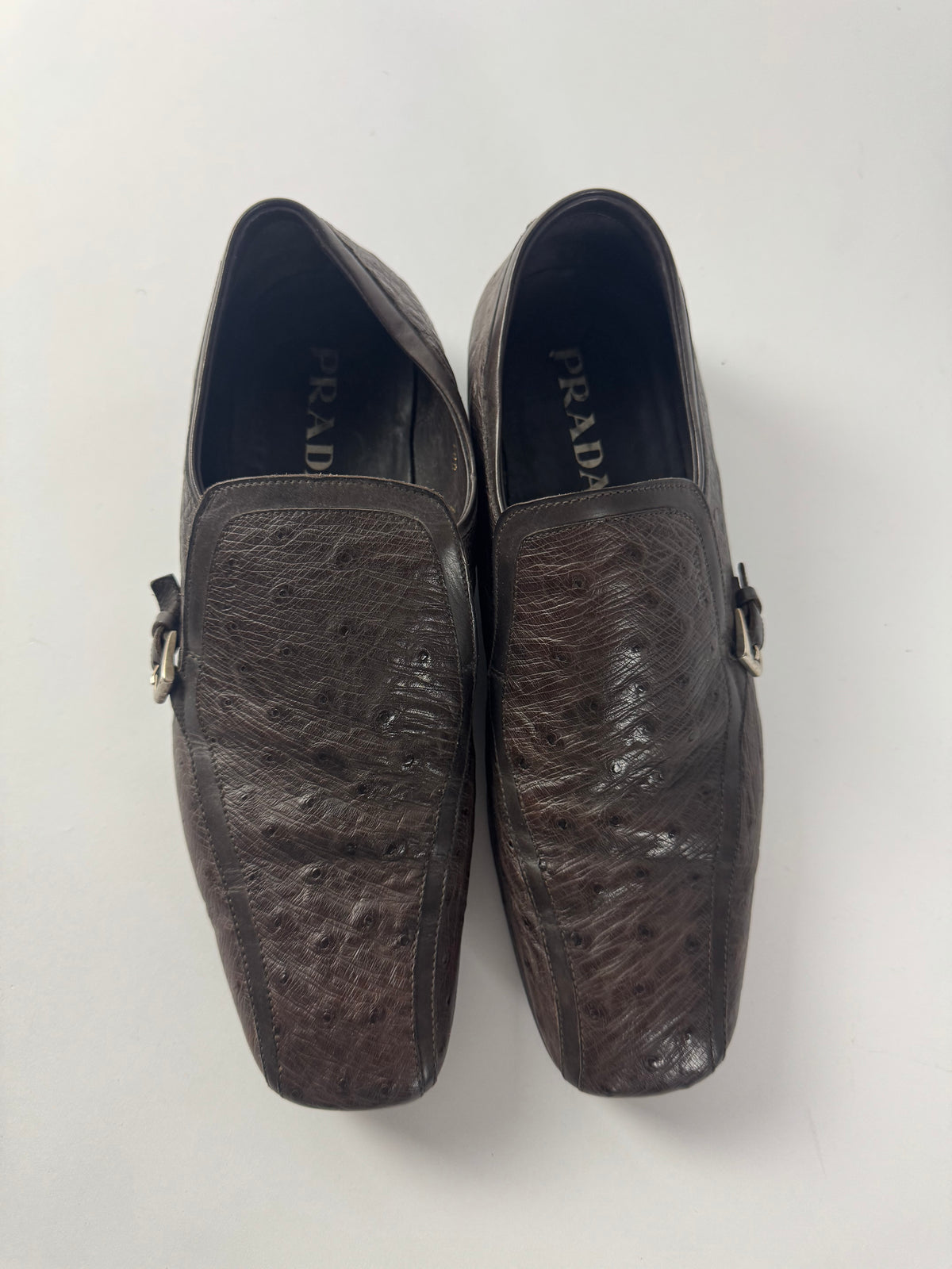 Prada Ostrich Leather Belted Shoes FW 2000 - 42,5 EU