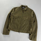 Prada Jungle Green Light Nylon Moto Fit Jacket 2000s - L