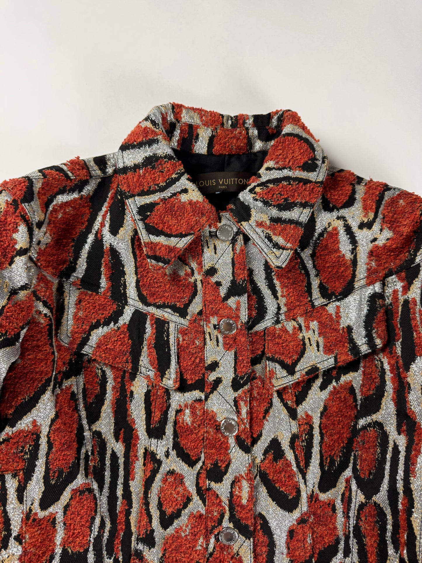 Louis Vuitton Sample Tribal Leopard Textured Print Jacket Resort 2018 - S