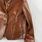 Prada Brown Leather Blazer FW 2013 - M