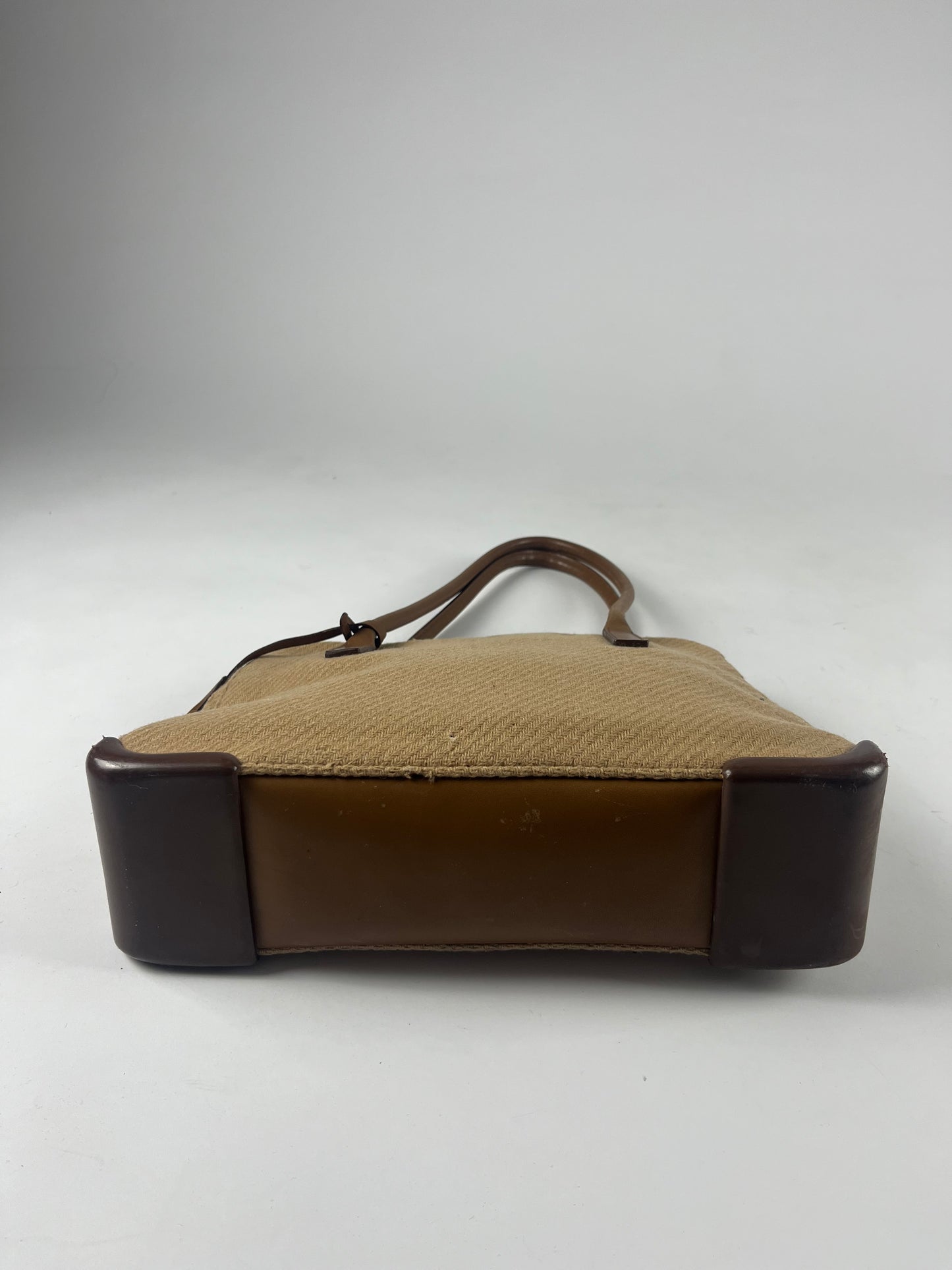 Prada Leather Camel Tweed Bag FW 1999 - OS