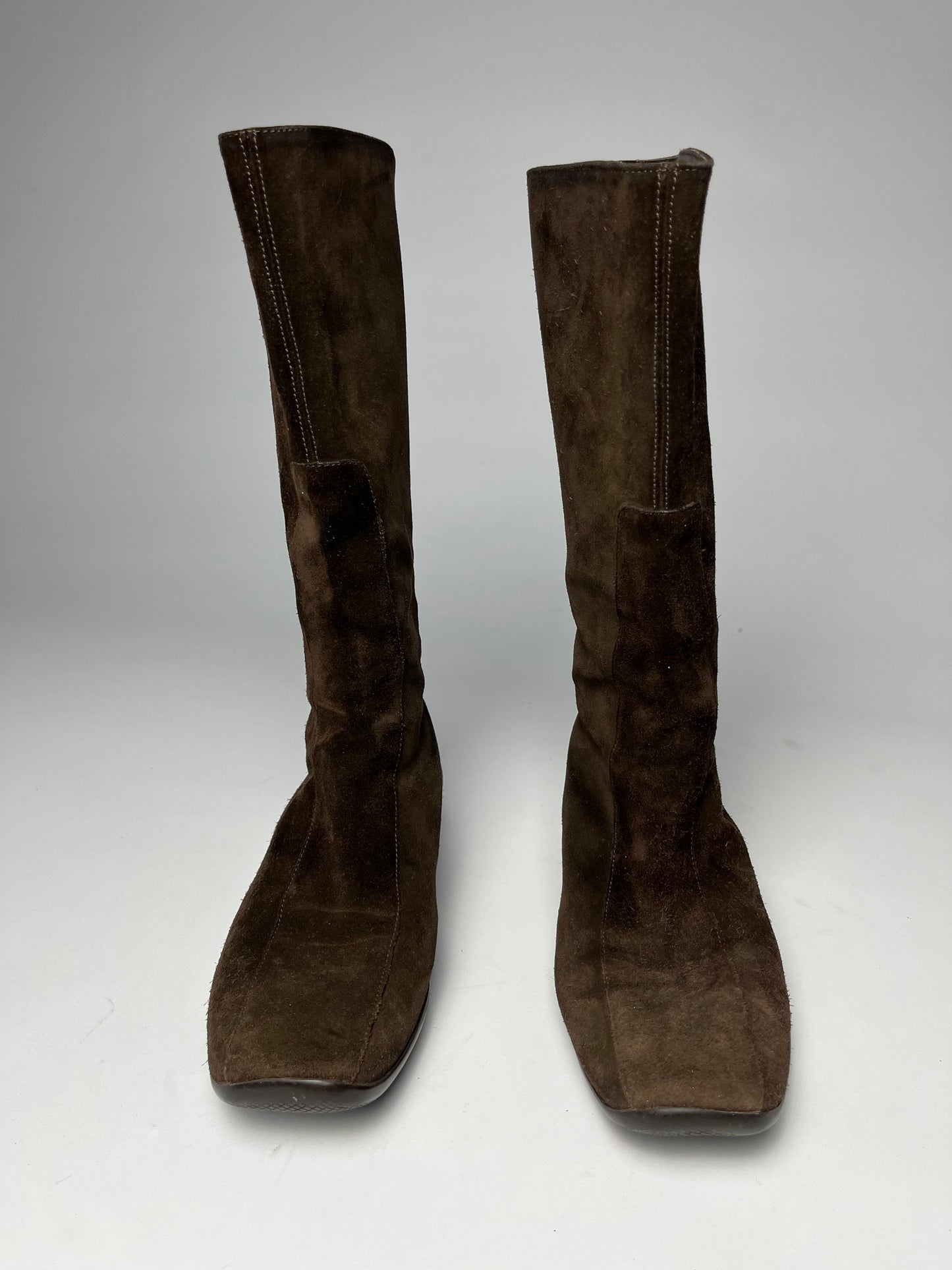 Prada Linea Rossa Brown Suede Boots FW 1998 - 38,5 IT/39,5 EU