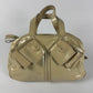 Yves Saint Laurent Rive Gauche Patent Cream Leather Handle Obi Bow Bag 2010s - OS