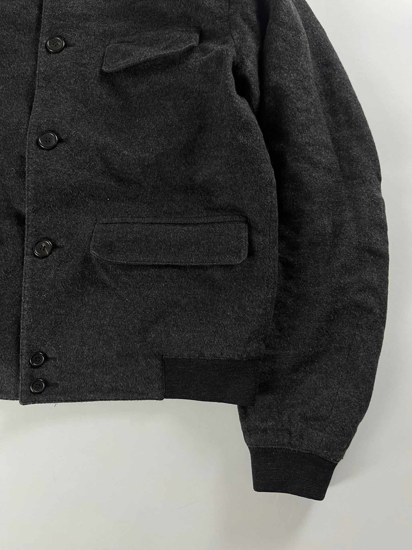 Prada Linea Rossa Grey Wool Bomber Jacket FW 2009 - M