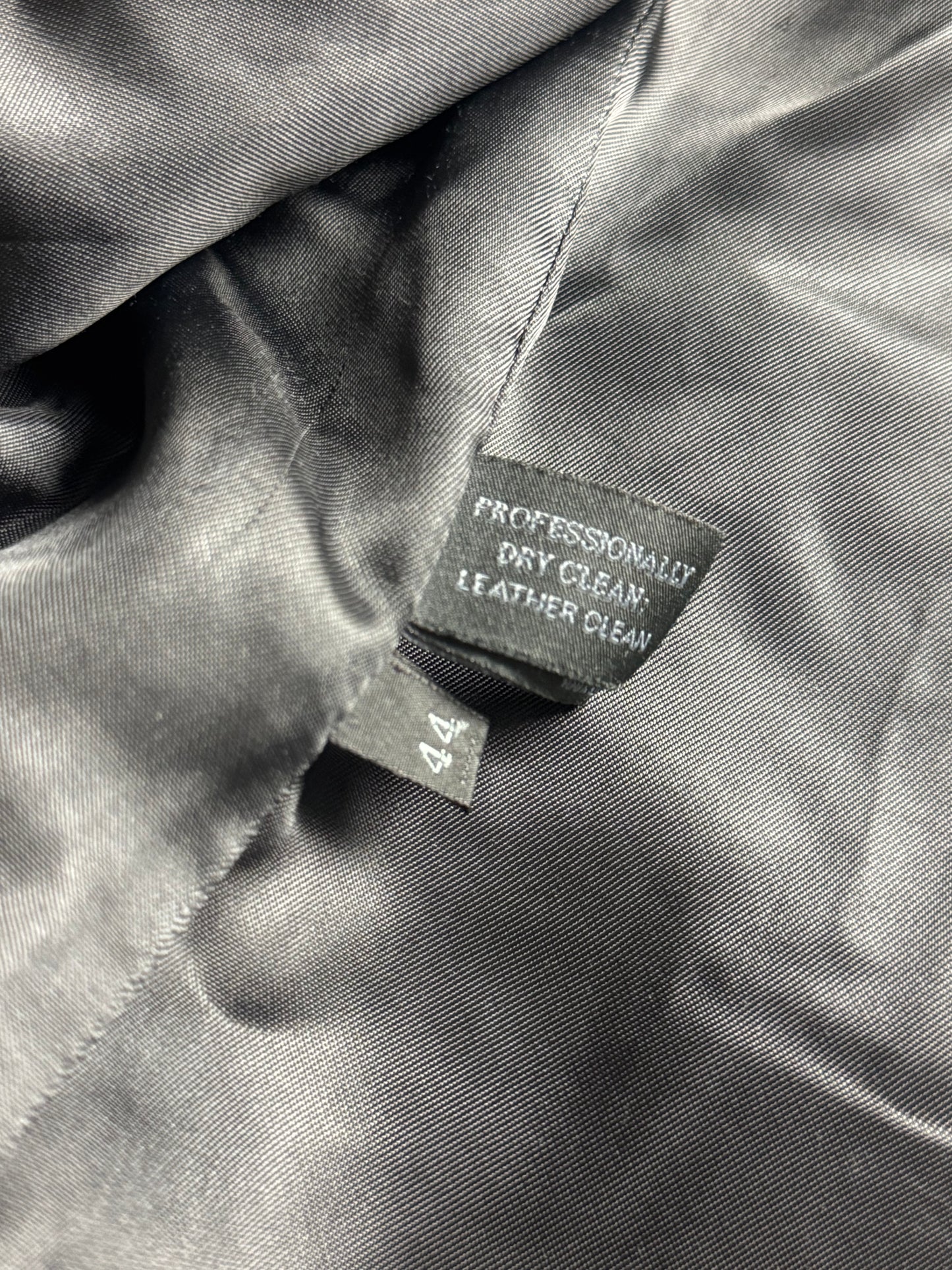 Prada Leather Padded Elbows Wool Long Coat FW 1999 - S