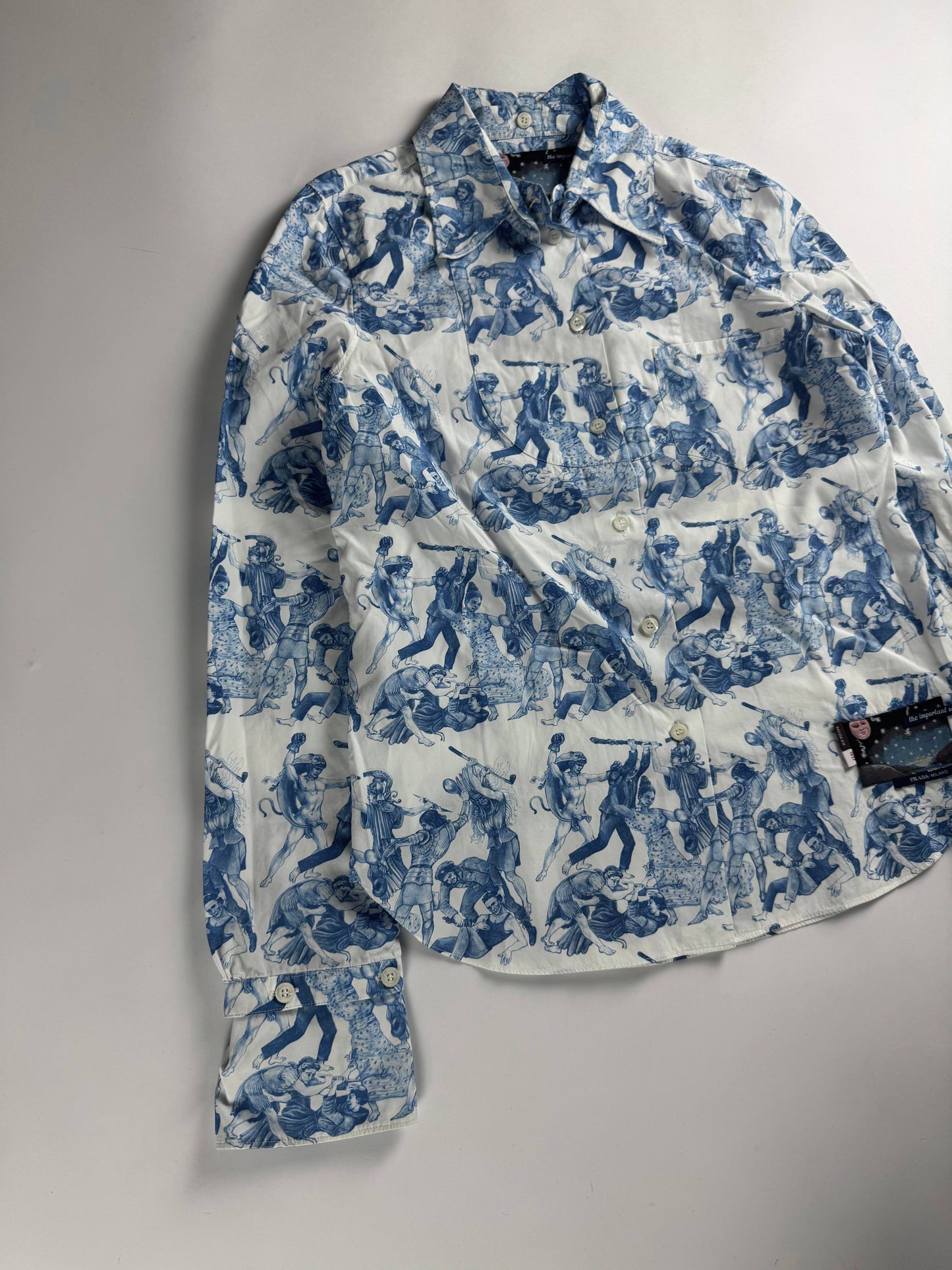 Prada Christophe Chemin Detachable Collar Important Ones Cotton Shirt FW 2016 - XS