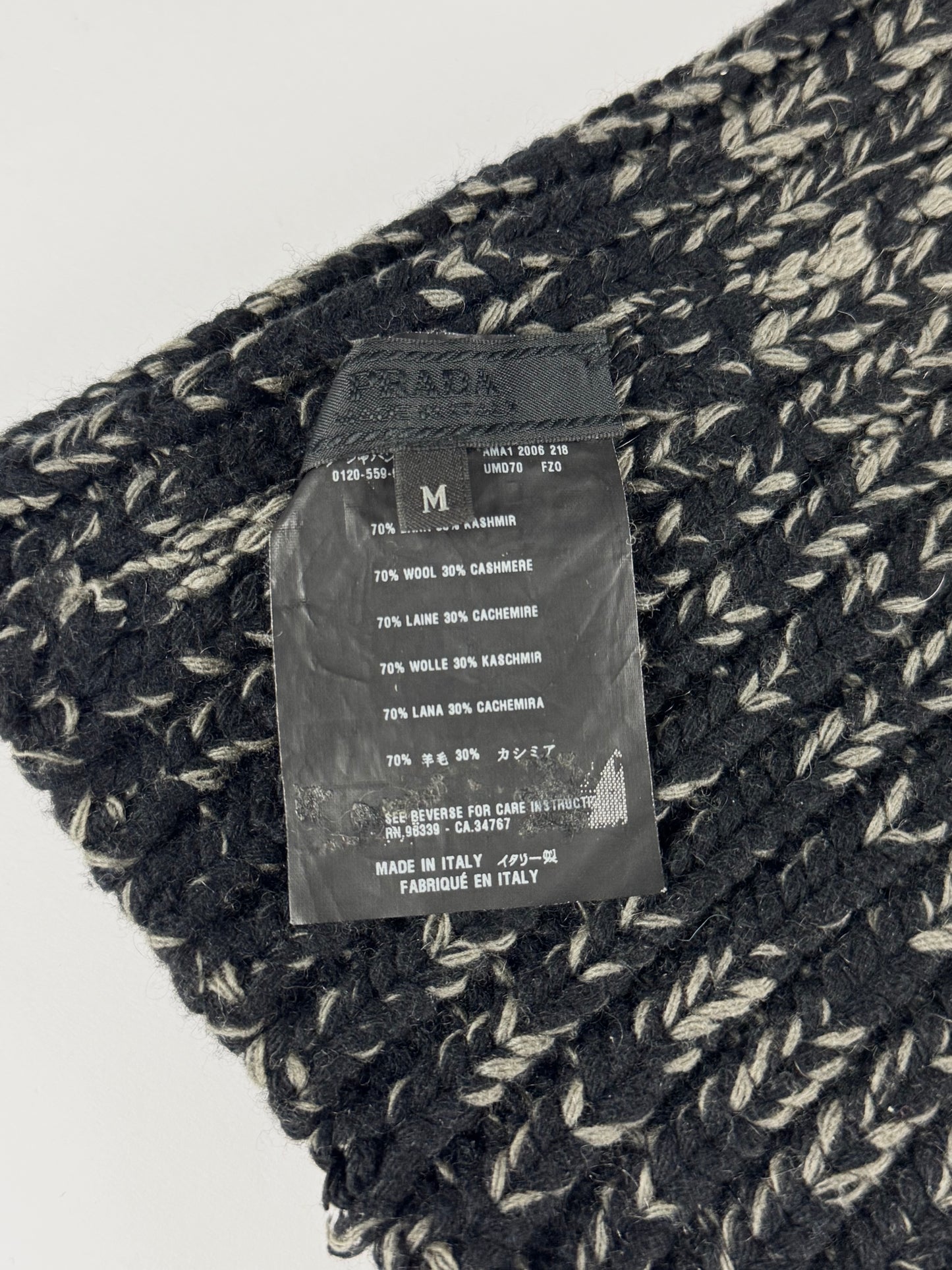 Prada Heavy Gradient Ribbed Knit Balaclava FW 2006 - OS