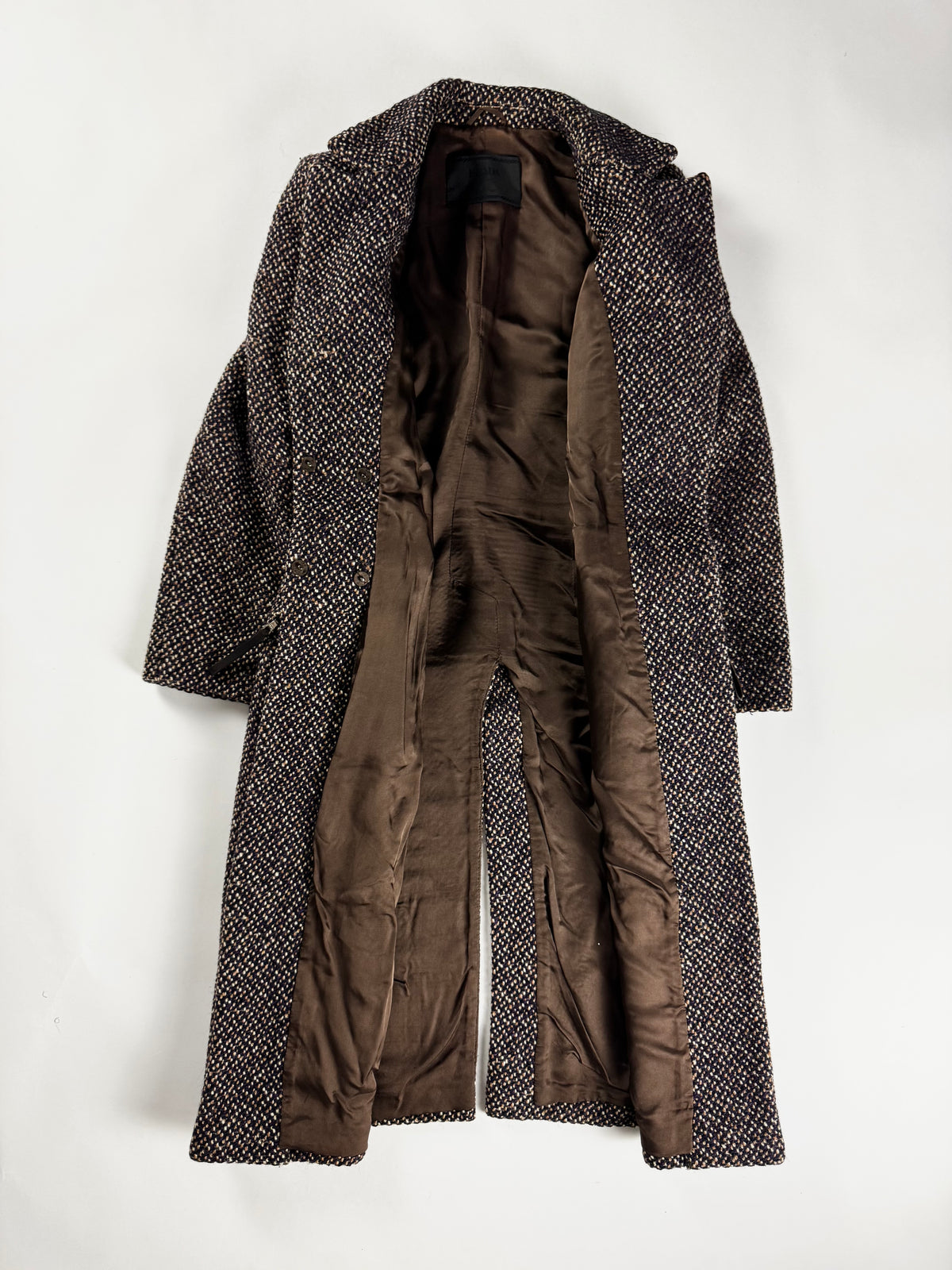 Prada Tweed Tailored Long Coat FW 2000 - XS