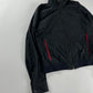Prada Sport Lined Red Navy Nylon Bomber Jacket 2010s - M
