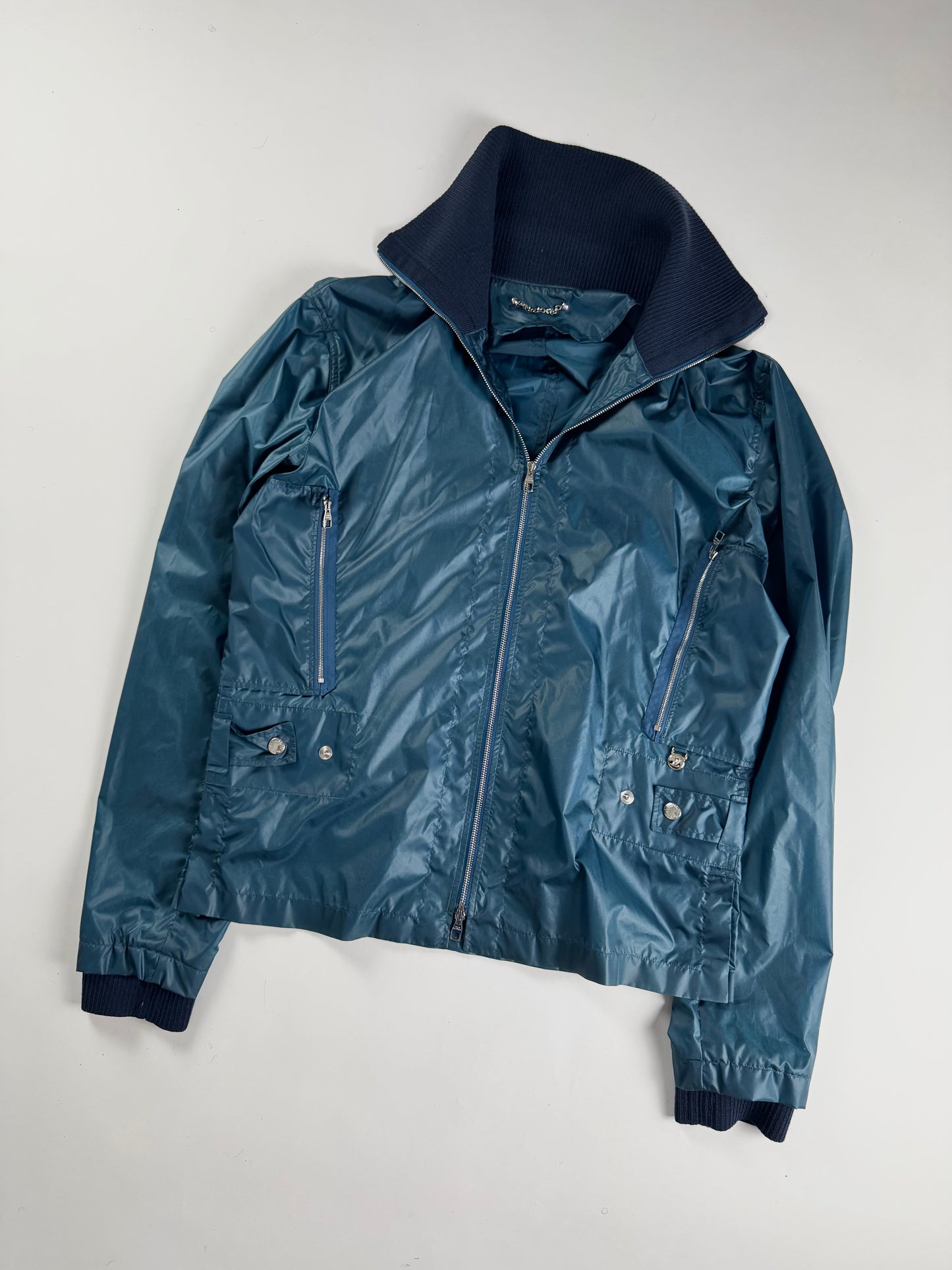 Louis Vuitton Blue Military Technical Turtleneck Jacket FW 2008 - M