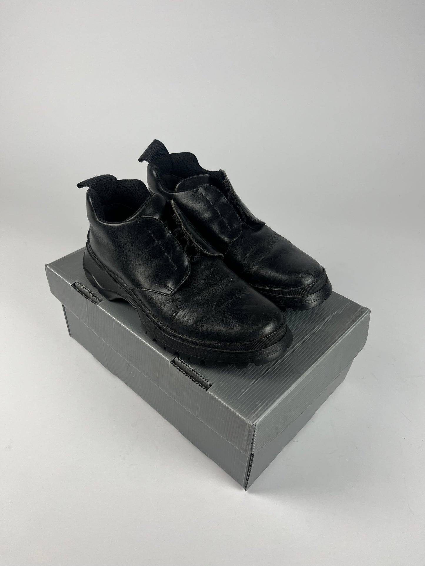 Prada Black Leather Boots FW 1998 - 37,5 IT/38,5 EU