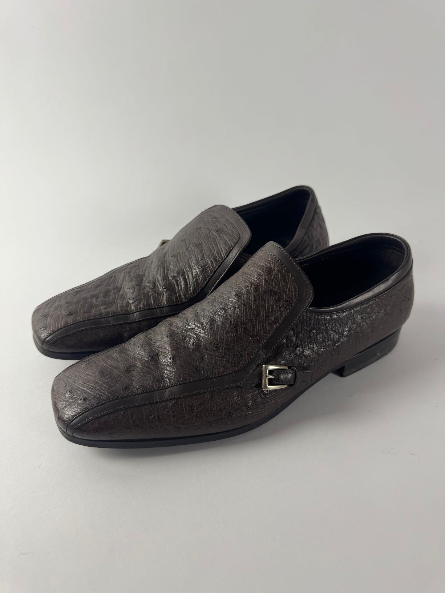 Prada Ostrich Leather Belted Shoes FW 2000 - 42,5 EU